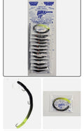 Kelly's® Bass Worms Fire Tail™ Black/Chartreus